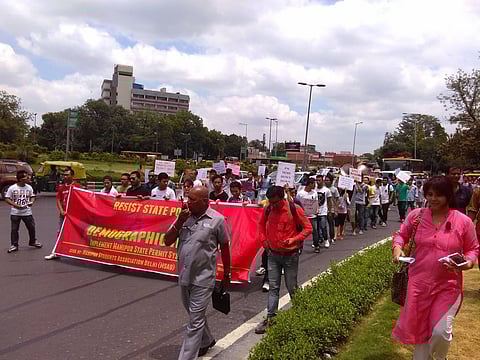 Manipuri groups protest, demand inner line permit system