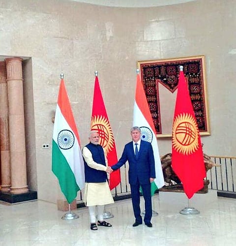 Modi inks four agreements with Kyrgyzstan including one in defense cooperation