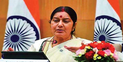 Sushma Swaraj calls for a faster constitution making process in Nepal