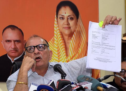 BJP stands firm with Vasundhara Raje, says authenticity of documents not verified