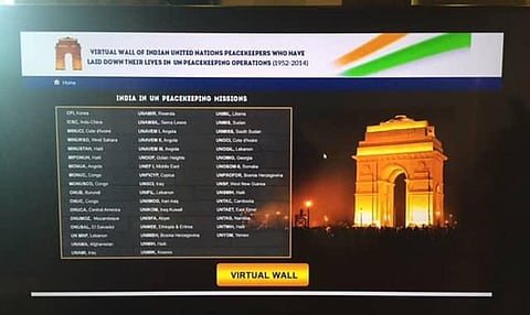 India launches a Virtual UN Peacekeeper’s Memorial Wall