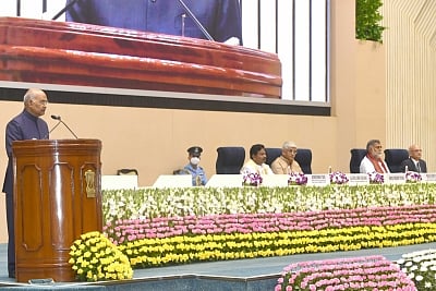 President Ram Nath Kovind launched the Jal Shakti Abhiyan: Catch the Rain Campaign 2022. (IANS)