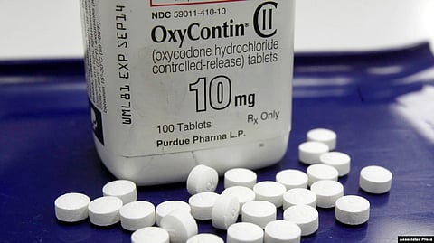 OxyContin pills arranged for a photo at a pharmacy in Montpelier, Vermont, Feb. 19, 2013.