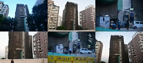 Rakesh Jhunjhunwala's new multi-storeyed luxury tower under construction in South Mumbai. (IANS)