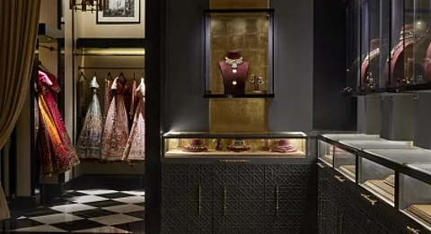 Stepping into the newly launched flagship experience store of veteran designer JJ Valaya