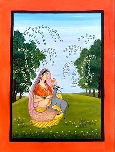 जम्मू-कश्मीर की बसोहली पेंटिंग (ians)