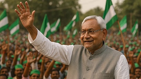 नीतीश कुमार प्रचार के दौरन