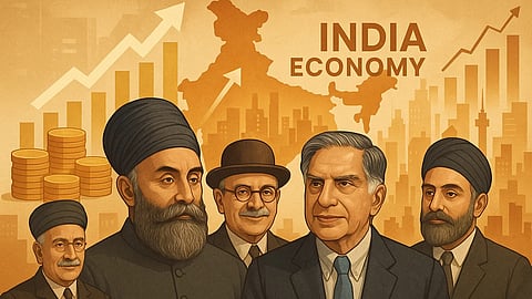 भारत के पारसी समाज (Parsi community) के कुछ महान व्यापारियों की तस्वीर