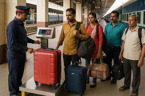 अब अगर कोई यात्री तय सीमा से ज्यादा बैग या ब्रीफकेस लेकर चलेगा, तो उसे जुर्माना देना होगा। (AI)