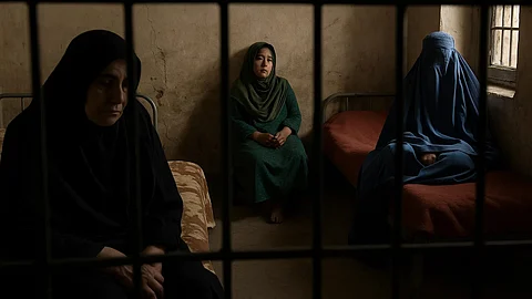 अफ़ग़ानिस्तान (Afghanistan) की राजधानी काबुल की एक ऊँची पहाड़ी पर बना एक अस्पताल, जिसे लोग "क़िला" कहते हैं, वहां 100 से भी अधिक महिलाएं मानसिक बीमारियों के इलाज के लिए भर्ती हैं। (AI)