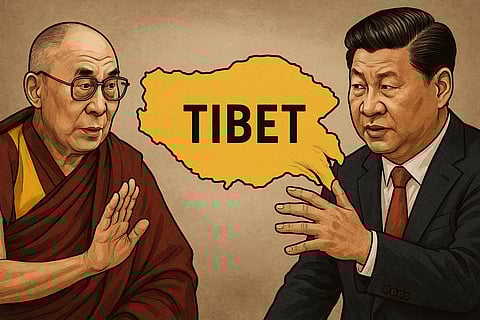 सी जिंगपिंग और दलाई लामा की तस्वीर