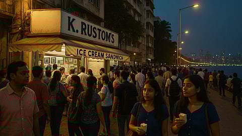 K. Rustom’s Ice Cream Sandwich सिर्फ आइसक्रीम नहीं, बल्कि पीढ़ियों की यादें और भरोसे का नाम बन चुका है।
