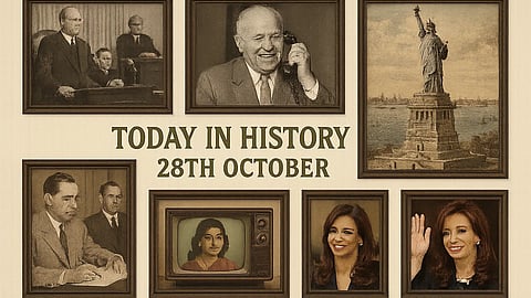 28 अक्टूबर (History Of 28th October) की ऐतिहासिक घटनाओं को चित्रों के माध्यम से दर्शाया गया