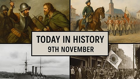 9 नवंबर (History Of 9th November) के दिन से जुड़ी कुछ महत्वपूर्ण घटनाओं को चित्रों के माध्यम से दिखाया गया है