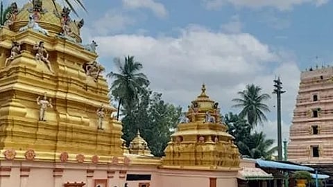 श्री दुर्गा नागेश्वर स्वामी मंदिर का दृश्य|