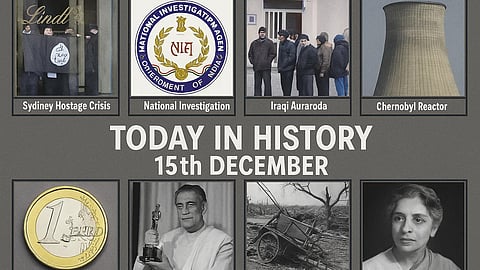 15 दिसंबर (History Of 15th December) के दिन से जुड़ी कुछ महत्वपूर्ण घटनाओं को चित्रों के माध्यम से दिखाया गया है