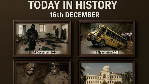 16 दिसंबर (History Of 16th December) के दिन से जुड़ी कुछ महत्वपूर्ण घटनाओं को चित्रों के माध्यम से दिखाया गया है