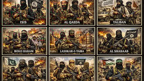 दुनिया के सबसे घातक आतंकी संगठनों (World's deadliest terrorist organizations) की तस्वीर
