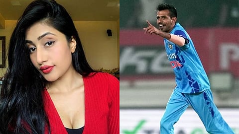 तस्वीर में एक तरफ युजवेंद्र चहल और दूसरी ओर धनश्री वर्मा