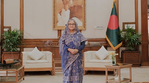 बांग्लादेश की पूर्व पीएम शेख हसीना की तस्वीर