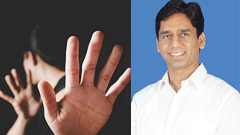 तस्वीर में नरेश यादव और पीड़ित महिला