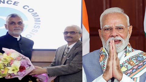 तस्वीर में प्रवीण वशिष्ठ और नरेंद्र मोदी