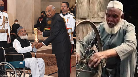 तस्वीर में पूर्व राष्ट्रपति रामनाथ कोविंद और मोहम्मद शरीफ