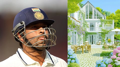 सचिन तेंदुलकर की तस्वीर और एक खूबसूरत घर