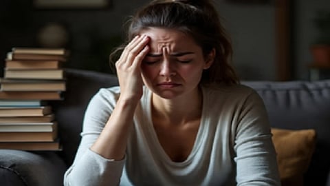 परेशान लड़की की तस्वीर