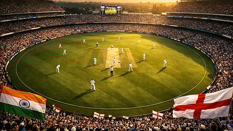 एक क्रिकेट मैच की तस्वीर