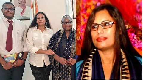 आश्मा बेगम कुछ अन्य लोगों के साथ में।