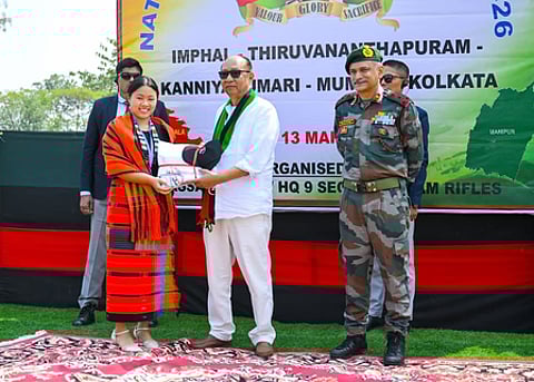 मणिपुर के 24 युवाओं ने चार राज्यों की 11 दिवसीय राष्ट्रीय एकता यात्रा शुरू की