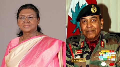 राष्ट्रपति द्रौपदी मुर्मू और सैयद अता हसनैन