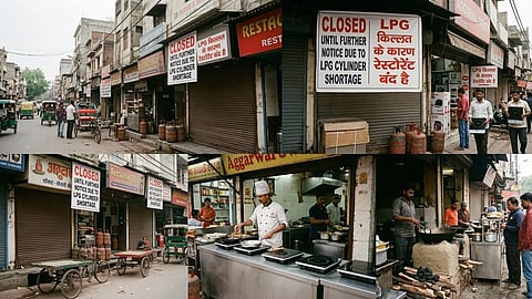 गैस सिलिंडर की भरी कमी के चलते दिल्ली में बंद पड़े होटल रेस्टोरेंट