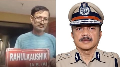 आरोपी राहुल कौशिक और दूसरी तरफ पुलिस