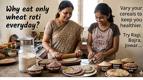 ज्यादातर लोग गेहूं की रोटी खाकर ही अपना पेट भरते हैं और यही उन्हें सबसे सामान्य भोजन लगता है, लेकिन आयुर्वेद और विज्ञान दोनों ही यह मानते हैं कि अलग-अलग अनाज से बनी रोटियों का शरीर पर अलग असर होता है