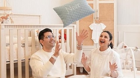 अभिनेत्री परिणिति चोपड़ा ने पति राघव पर गर्व जताते हुए इंस्टाग्राम पर एक पोस्ट किया