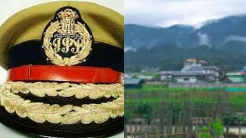 जमीन और पुलिस की टोपी