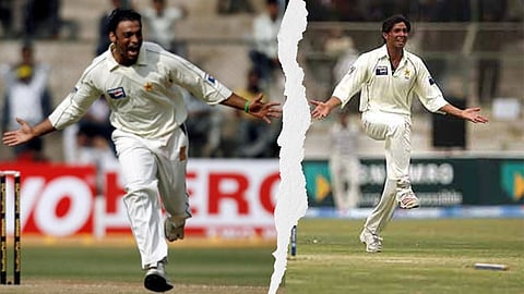 इस तस्वीर में पाकिस्तान के पूर्व खिलाड़ी Shoaib Akhtar vs Mohammad Asif हैं