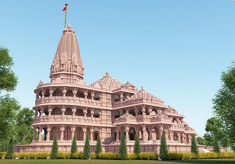 राम मंदिर का प्रस्तावित मॉडल(Image: Shri Ram Janmbhoomi Teerth Kshetra, Twitter)