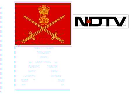 Logo of Indian Army and NDTV(Image Source: Wikimedia Commons)