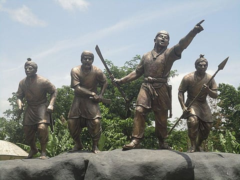 महान योद्धा एवं अहोम साम्राज्य के सेनापति लचित बरफूकन की प्रतिमा। (Wikimedia Media)