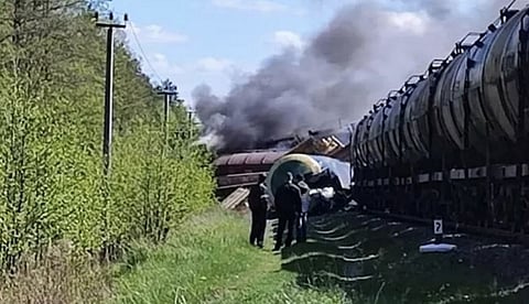 ബ്രയാൻ മേഖലയിലെ ട്രെയിൻ പാളം തെറ്റിയുണ്ടായ അപകടം