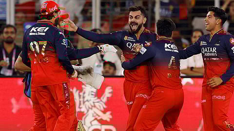 RCB team celebrates IPL 2025 victory