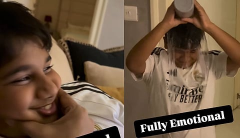 Allu Arjun son Ayaan celebration of RCB gets viral