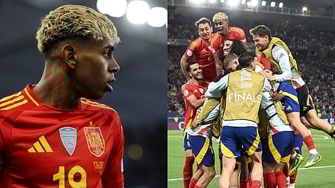 Spain players celebrate victory after uefa nations league semi final