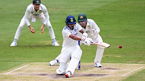 K.L. Rahul Playing a shot