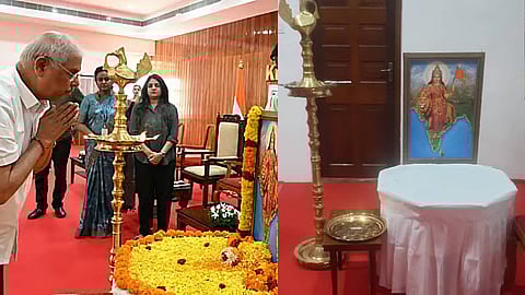 രാജേന്ദ്ര വിശ്വനാഥ് അർലേക്കർ, വിവാദമായ ഭാരതാംബ ചിത്രം