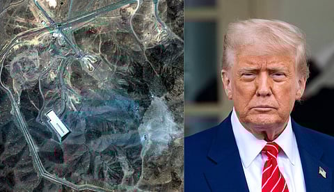 യുഎസ് ആക്രമണം നടത്തിയ ഫോർദോ ആണവ പദ്ധതിയുടെ സാറ്റലൈറ്റ് ചിത്രം, ഡൊണാൾഡ് ട്രംപ്