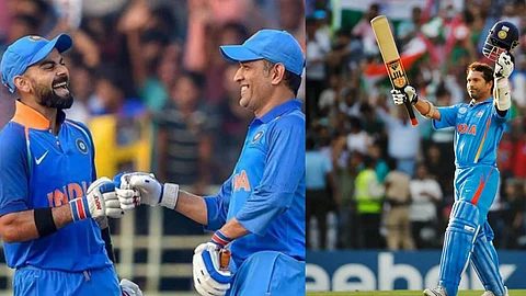 സച്ചിൻ ടെണ്ടുൽക്കർ, എംഎസ് ധോണി, വിരാട് കോഹ്ലി